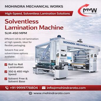 New Delhi, Industrial Machinery, INR 5500000,  450 MPM Solventless Lamination Machine Manufacturer In India