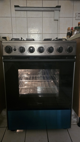 Salamah, Appliances, SAR 950,  Midea 4 Burner Gas Cooker With Oven + Gas Cylinder