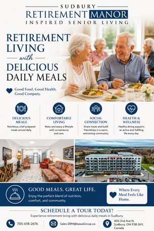 Toronto, General, Gourmet Retirement Living In Sudbury &ndash; Chef-Prepared Meals Daily!