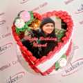 CAD 59,  Heart Shape Full Face Photo/Picture Buttercream Birthday Cake For Woman/Man/Girl/Boy