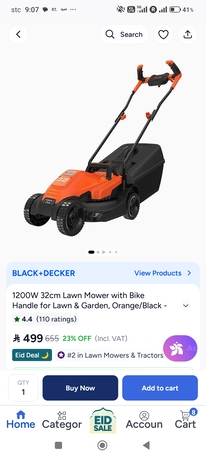 Riyadh, Farm & Garden, SAR 600,  Lawn Mower And Blower Black Decker