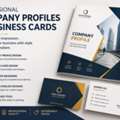 Professional Company Profile And Business Card Design