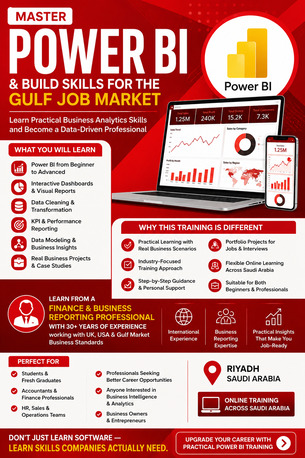Riyadh, Lessons Offered, Power BI Training &ndash; Learn Dashboards, Analytics & Business Reporting