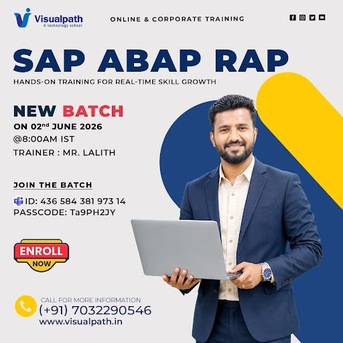 Hyderabad, Lessons Offered, SAP ABAP RAP New Online Batch Starts June 2nd, 2026
