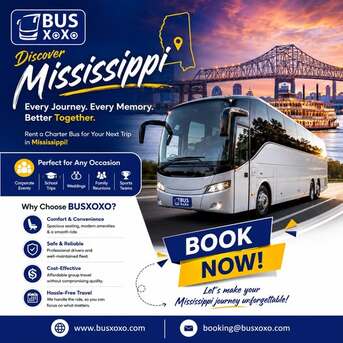 New York, Travel, Mississippi Charter Bus With 50% Off On Ticket Price