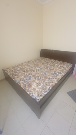 Khobar, Furniture, SAR 500,  Queen Size Bed With Mattress & Single Side Table