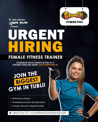 Tubli, Jobs, Urgent Hiring | Female Fitness Trainer