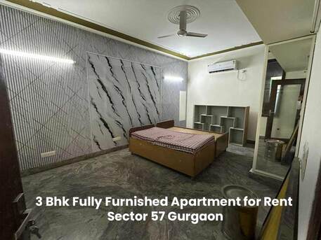 Gurgaon, Farm & Garden, INR 65000,  3 Bhk Fully Furnished Apartment For Rent Sector 57 Gurgaon