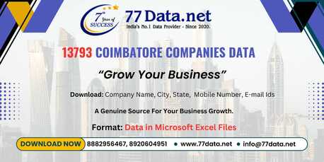 New Delhi, Business, Get Verified List Of Companies In Coimbatore With Free Sample Data