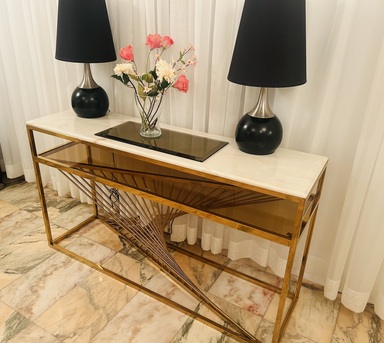 Jeddah, Furniture, SAR 450,  Elegant Marble Top Console Table