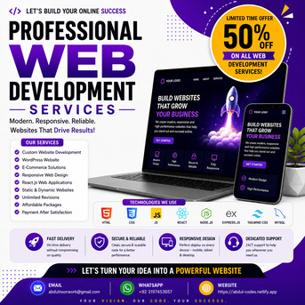 Islamabad, Web Design & Development, Professional Web Development Services To Grow Your Business Online