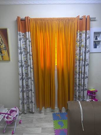 Jubail, Household Items, SAR 50,  Window Curtains ( 1 Pair ) With Rod( 1no