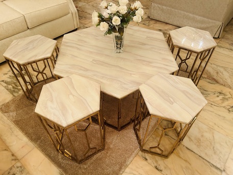 Jeddah, Furniture, SAR 750,  Gorgeous Marble Coffee Table And 4 Side Tables