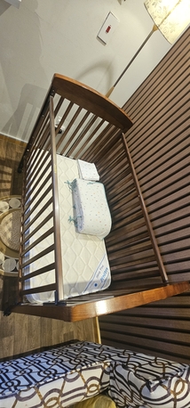 Al Malaz, Furniture, SAR 450,  Juniors Magaret Wooden Crib In Brown