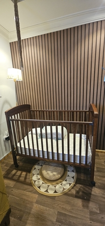 Al Malaz, Furniture, SAR 450,  Juniors Magaret Wooden Crib In Brown