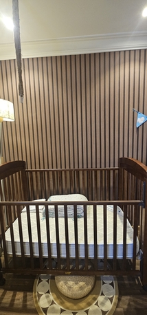 Al Malaz, Furniture, SAR 450,  Juniors Magaret Wooden Crib In Brown