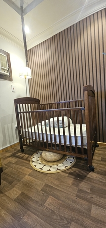 Al Malaz, Furniture, SAR 450,  Juniors Magaret Wooden Crib In Brown