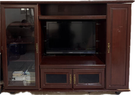 Khobar, Furniture, SAR 250,  250SR Only Wooden Show Case With TV Stand ,Shelves URGENT SALE