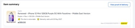 Madinah, Mobile Phones, SAR 800,  Iphone 12 Mini 128gb Brand New
