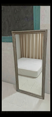Jeddah, Furniture, SAR 100,  Large Floor Mirror - Dark Gold Wooden Frame