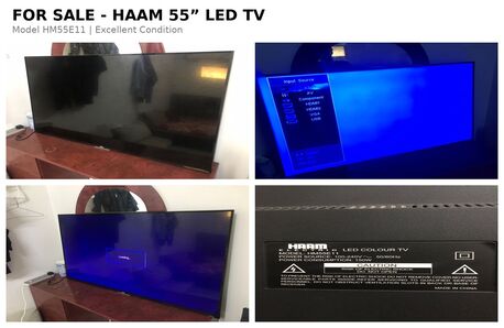 Khobar, Household Items, SAR 700,  Haam 55 Inch LED TV - Working Perfectly With Remote And Tv Stands