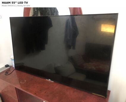 Khobar, Household Items, SAR 700,  Haam 55 Inch LED TV - Working Perfectly With Remote And Tv Stands