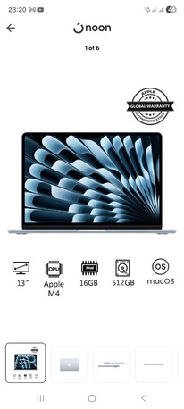 Jeddah, Computers, SAR 4000,  MACBOOK AIR MC6U4 13inch M4chip Purchased In Jan26 (Emergency Cash Required) 4000SAR Final