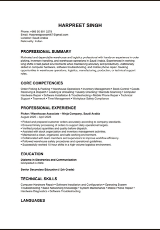 Riyadh, Job Seekers, Picker