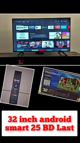 Manama, Electronics, BHD 25,  New Condition 32 Inch Smart Tv 25 Bd Last With Box Original Remote Table Stand Msg Wts Ap