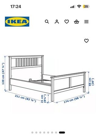 Riyadh, Furniture, SAR 920,  IKEA Hemnes Bed Frame 160x200