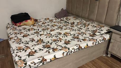 Riyadh, Furniture, SAR 900,  Brand New Bedset And Wardrobe For Sale Used Only 2 Months