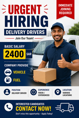 Makkah, Jobs, NEED COURIERS IN MAKKAH