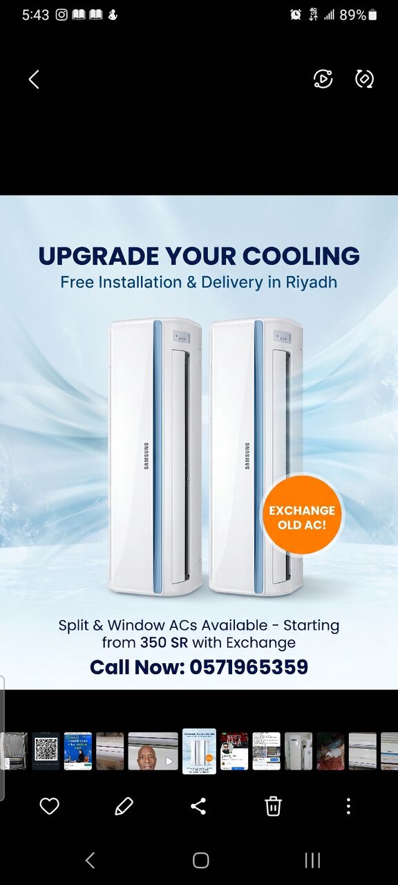 Riyadh, Air Conditioners, SAR 300,  Window AC And Split AC For Sale With Installation Available