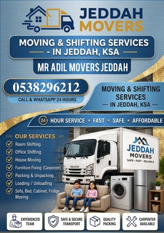 Rabigh, Household, MR-) ADIL MOVERS AND PACKERS IN JEDDAH FOR HOUSE OFFICE  SHIFTING 0538296212