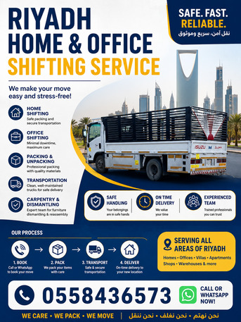 Riyadh, Delivery, RIYADH HOME AND OFFICE SHIFTING SERVICE