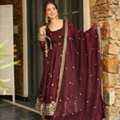 INR 6500,  Buy Royal Plum Suit Set Online