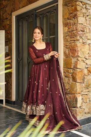Jaipur, Clothing & Accessories, INR 6500,  Buy Royal Plum Suit Set Online