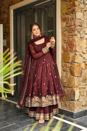 Jaipur, Clothing & Accessories, INR 6500,  Buy Royal Plum Suit Set Online