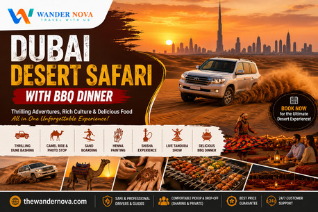 Noida, Travel, Dubai Desert Safari With BBQ Dinner &ndash; Thrilling Desert Tours