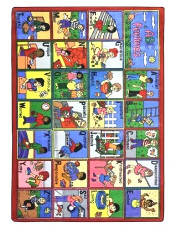 New York, Business, Colorful Kids Rainbow Rug Design
