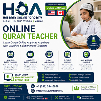 New York, Lessons Offered, Online Quran Teacher In USA | Learn Quran Anytime Anywhere