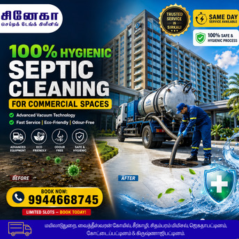 Mumbai, Cleaning, 100% Hygienic Commercial Septic Cleaning Service