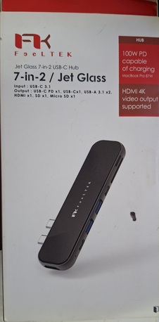 Jubail, Appliances, SAR 50,  SR 50 Jet Glass 7 In 2 USB C Hub