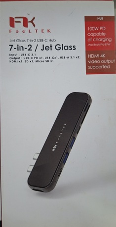 Jubail, Appliances, SAR 50,  SR 50 Jet Glass 7 In 2 USB C Hub