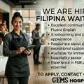 Jeddah Female Filipino Waitress Needed Without Hijab
