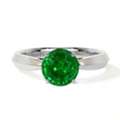 USD 3601,  Affordable GemsNY Emerald Ring &ndash; 1.07cts Round Shape AAAA Quality