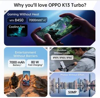 Jeddah, Mobile Phones, SAR 1300,  Oppo K13 Turbo ( JUST LIKE BRAND NEW )
