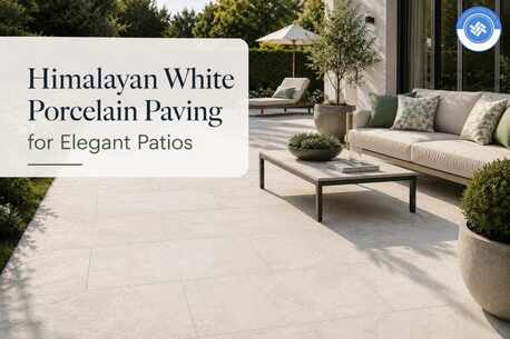 London, Farm & Garden, Himalayan White Porcelain Paving - East Yorkshire Stone