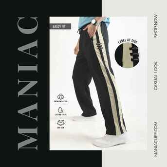 New Delhi, Clothing & Accessories, INR 999,  Baggy Pants For Men &ndash; Trendy Streetwear Track Pants Online At Maniac Life