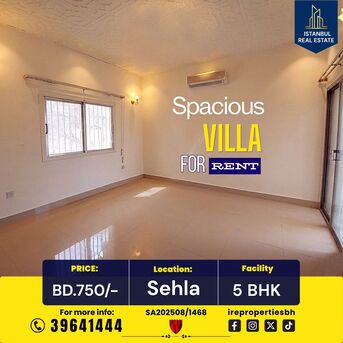 Jidhafs, Villas, BHD 750,  400 Sq. Meter,  Massive 5 BHK Family Villa For Rent In Sehla &ndash;BD.750/-